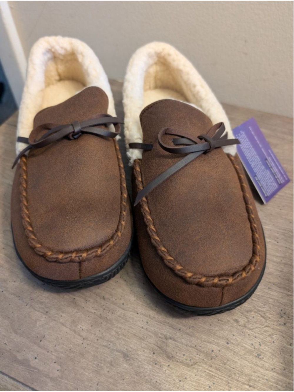 ROCKDOVE Brown & White Slippers US 8, Mens